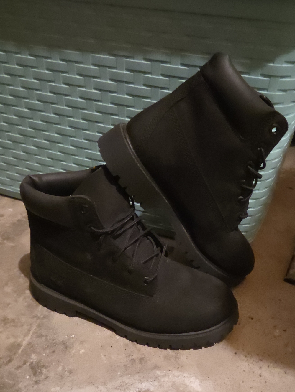 Timberland Black Kids Lace-Up Waterproof Boots